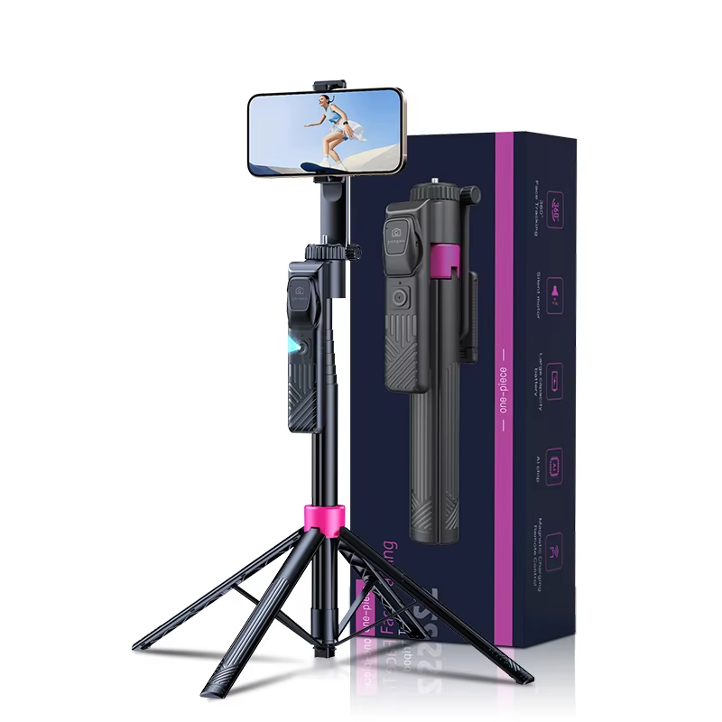 360 Degree Smart Automatic Rotation Gimbal Stabilizer AI Face Tracking Detachable Phone Clip Foldable Telescopic Aluminum Alloy